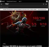 LEGEND coupon verification screenshot