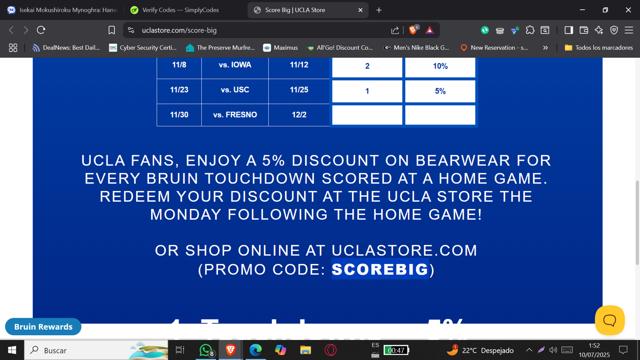 UCLA Store checkout page showing UCLA Store promo code box | Screenshot taken by SimplyCodes community member on Jul 10, 2025