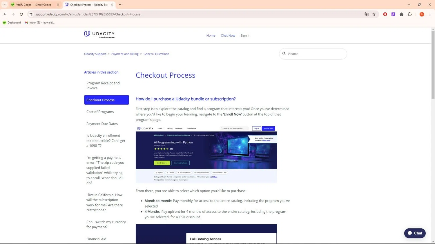 where to use Udacity promo code box