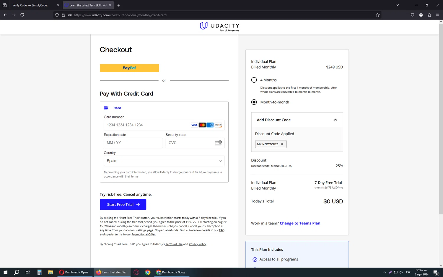 how to use Udacity coupons