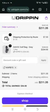 Udrippin coupon verification screenshot