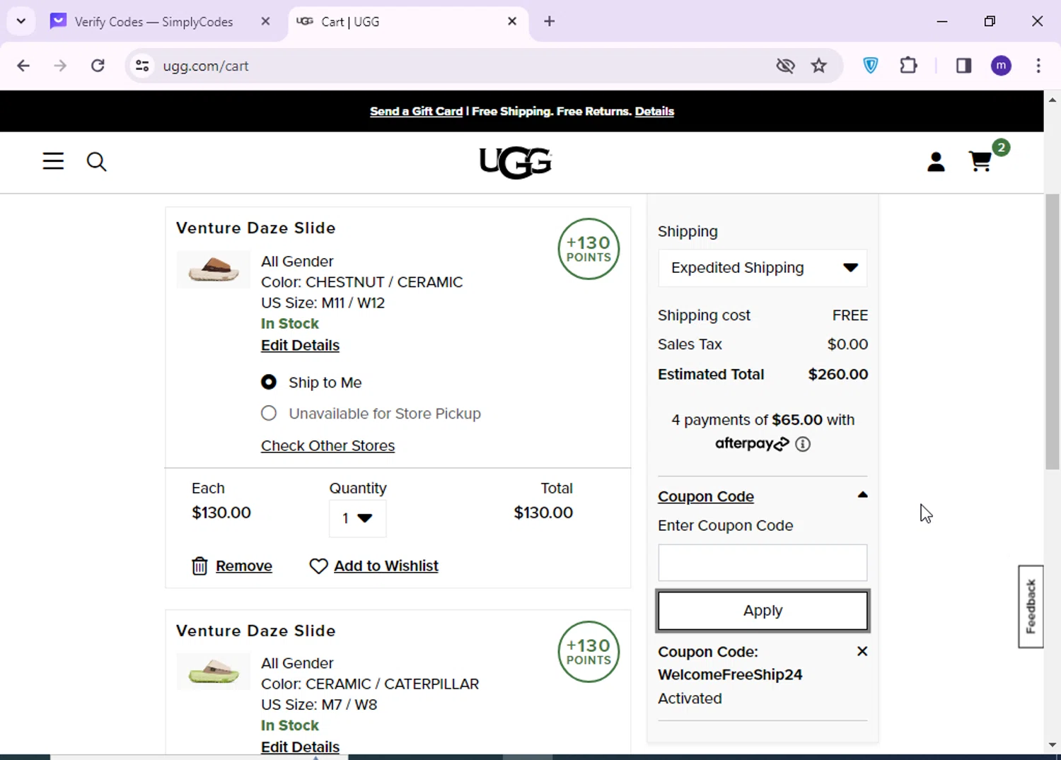 Ugg voucher store