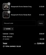 BARBIE coupon verification screenshot