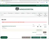 University of Hawai'i Mānoa Bookstore coupon verification screenshot