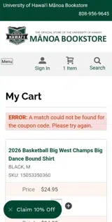 HJ2025$125 coupon verification screenshot