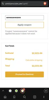 Uintah Precision coupon verification screenshot