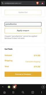 Uintah Precision coupon verification screenshot