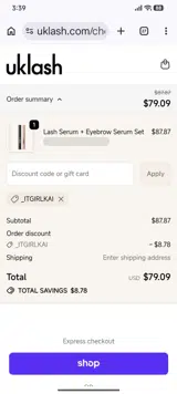 _ITGIRLKAI coupon verification screenshot