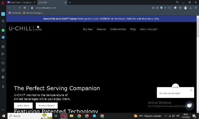 U-Line checkout page showing U-Line coupon code box | Screenshot taken by SimplyCodes community member on May 27, 2023