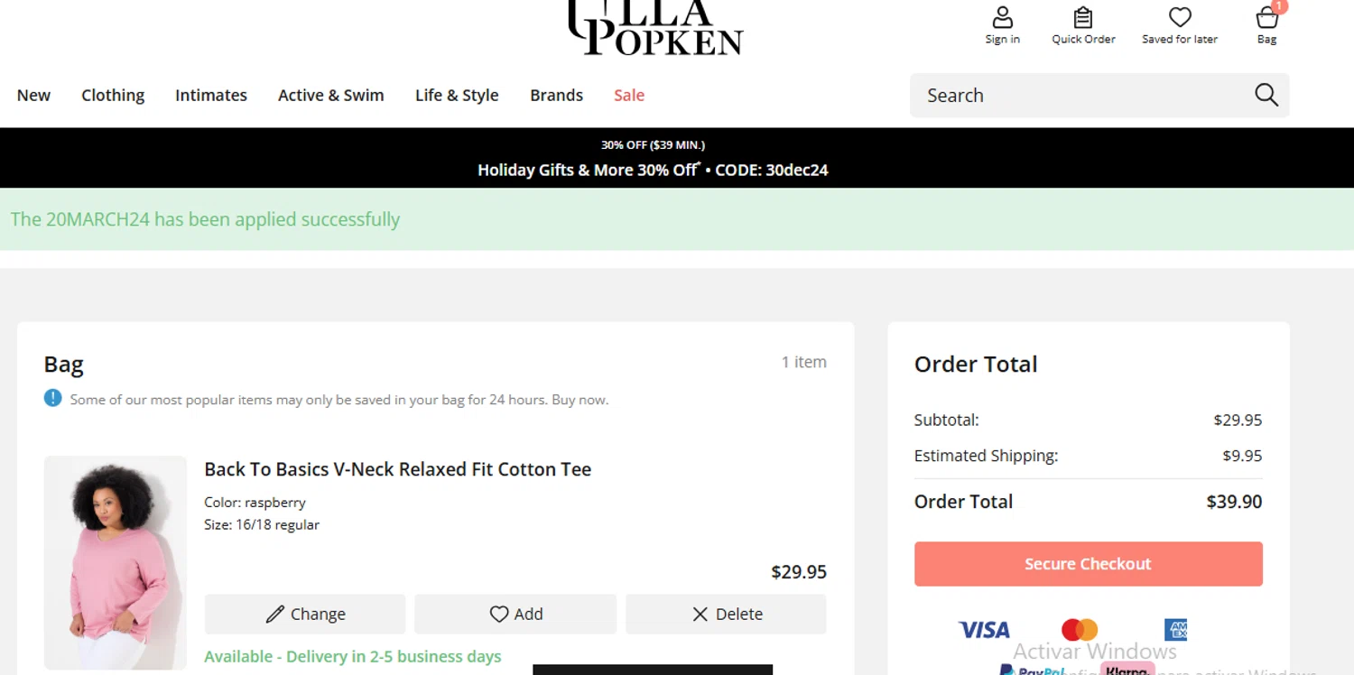 how to use Ulla Popken coupons