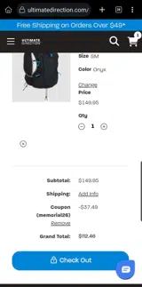 memorial26 coupon verification screenshot