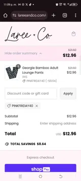Holiday2024 coupon verification screenshot