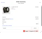 NADIA coupon verification screenshot