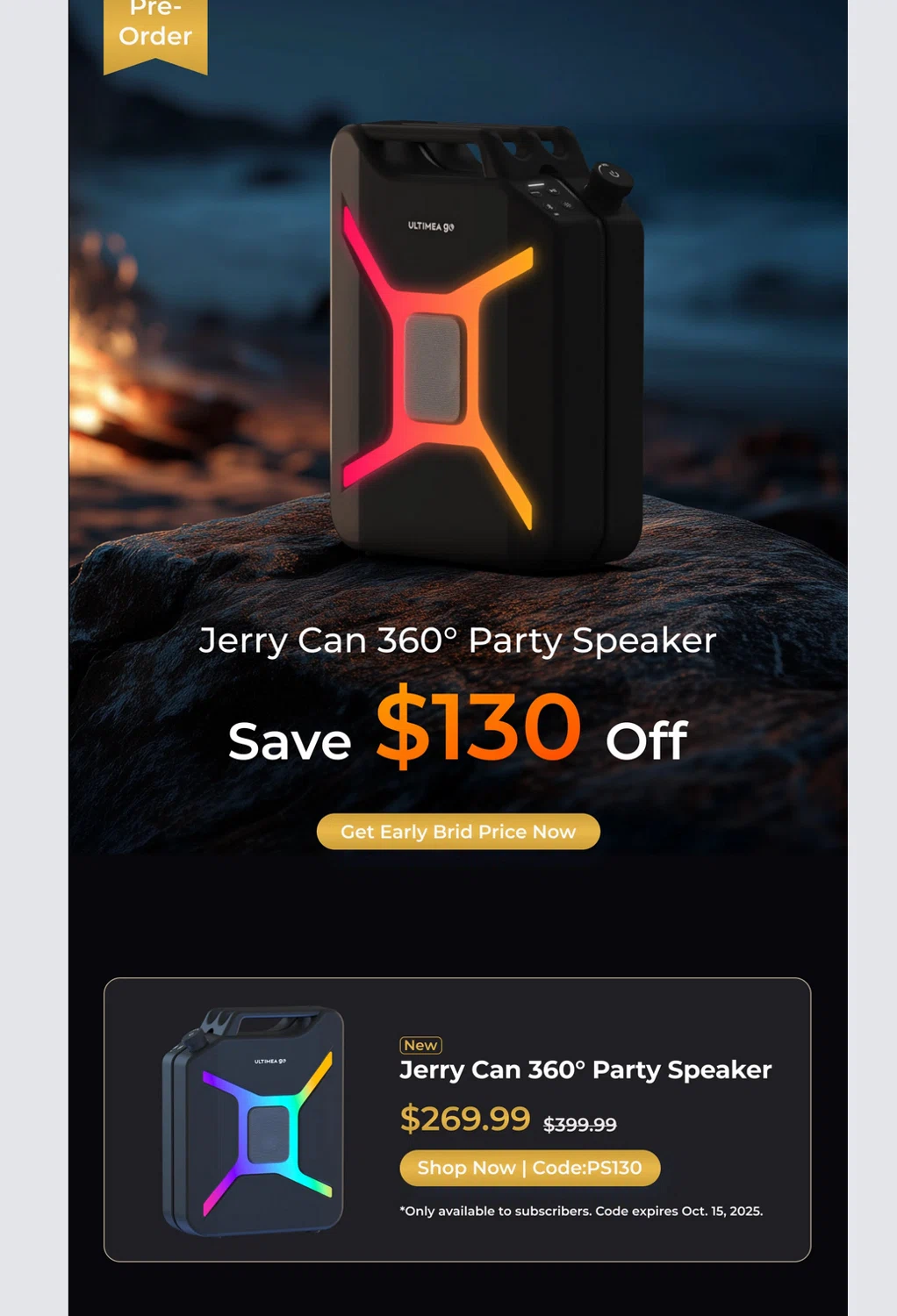 Ultimea promo code screenshot showing code PS130 applied at Ultimea checkout page. Uploaded by SimplyCodes community member OMPU0408 on Sep 17, 2025