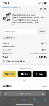 Leao10 coupon verification screenshot
