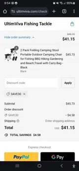 SAVE30 coupon verification screenshot