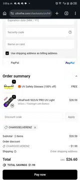CHARISSELVERENZ coupon verification screenshot