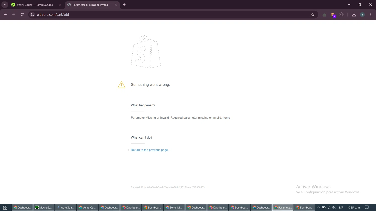 Ultra Pro discount code screenshot showing code BELLHOP applied at Ultra Pro checkout page. Uploaded by SimplyCodes community member FrugalFox6349 on Mar 26, 2025