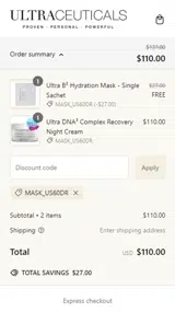 MASK_US60DR coupon verification screenshot