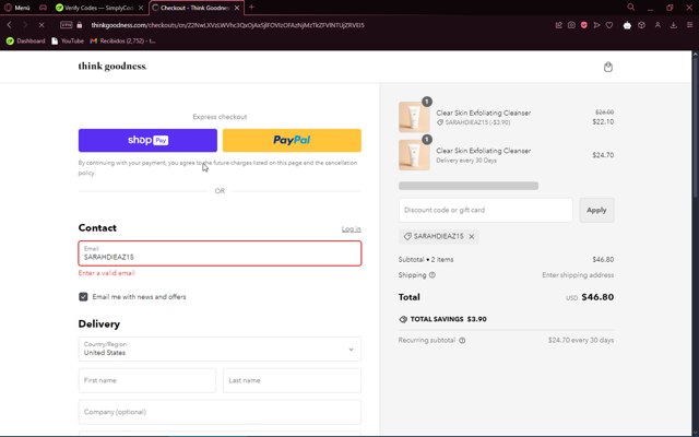 Undercover Condoms checkout page showing Undercover Condoms promo code box | Screenshot taken by SimplyCodes community member on Oct 5, 2024