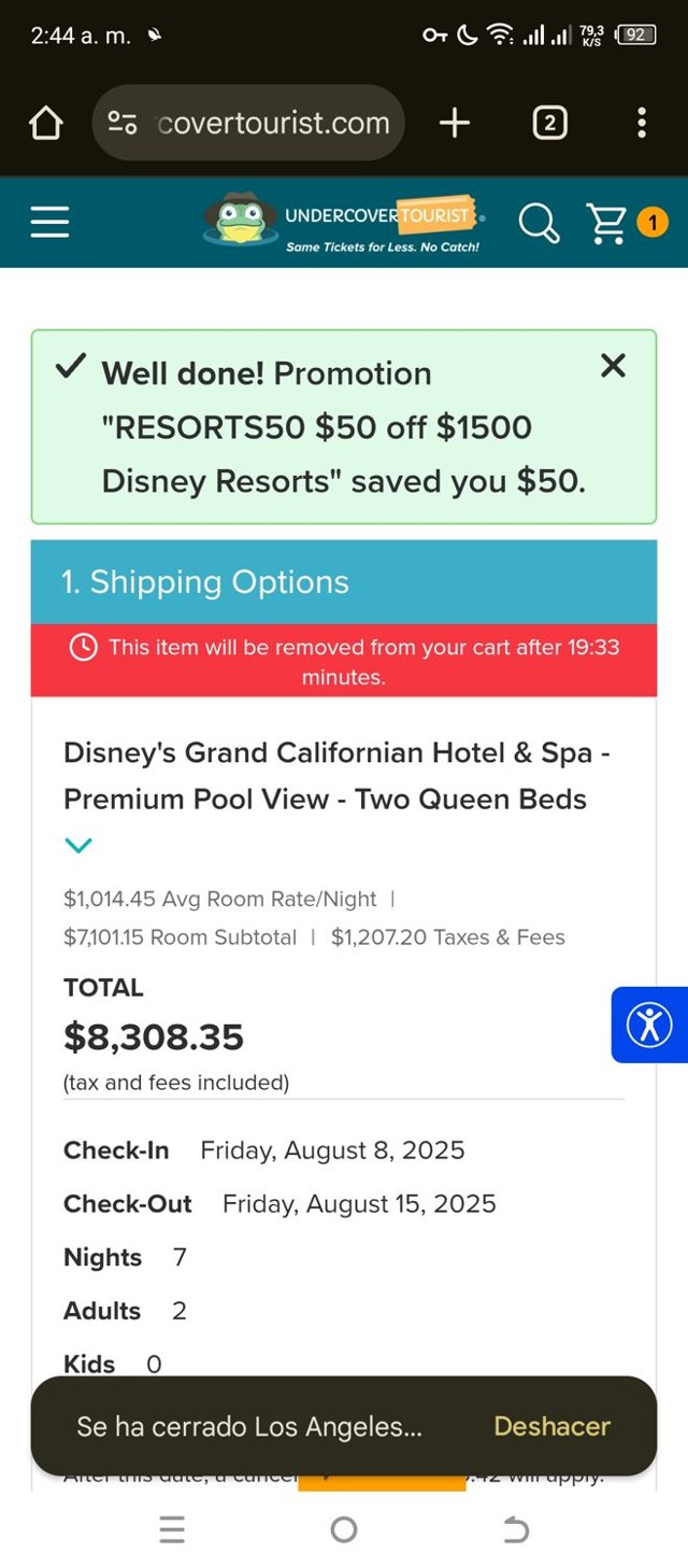 Undercover Tourist checkout page showing Undercover Tourist promo code box | Screenshot taken by SimplyCodes community member on Jul 20, 2025