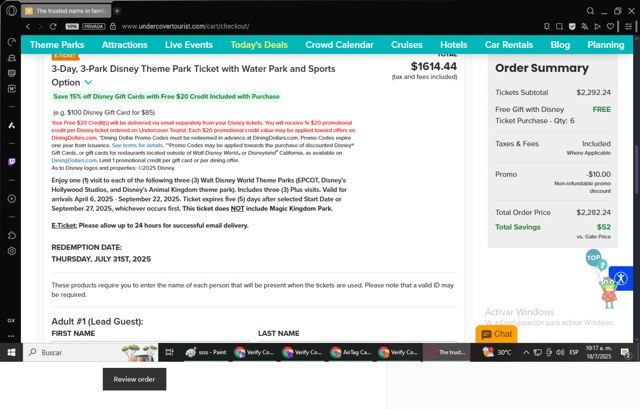 Undercover Tourist checkout page showing Undercover Tourist promo code box | Screenshot taken by SimplyCodes community member on Jul 18, 2025