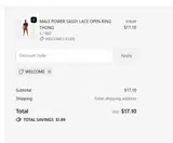 WELCOME coupon verification screenshot