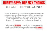 FZX65 coupon verification screenshot