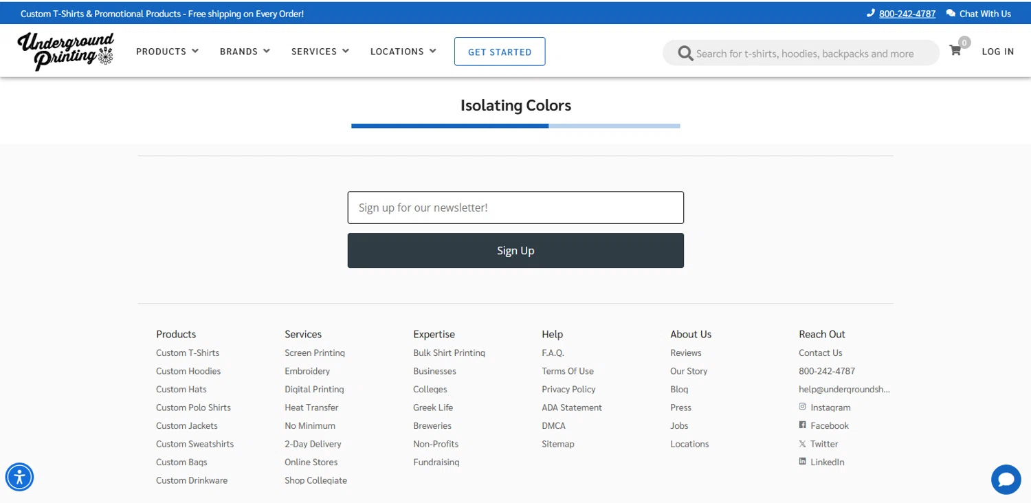 Underground Printing promo code screenshot showing code MILITARY20 applied at Underground Printing checkout page. Uploaded by SimplyCodes community member MagnifiHero3476 on Apr 7, 2026