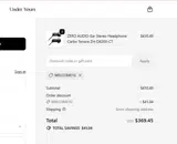 WELCOME10 coupon verification screenshot