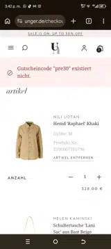 Unger-Fashion coupon verification screenshot