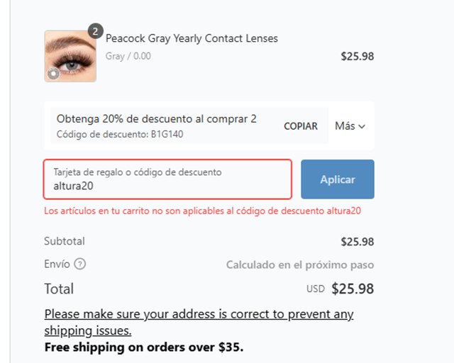 Unicoeye checkout page showing Unicoeye coupon code box | Screenshot taken by SimplyCodes community member on Aug 30, 2025