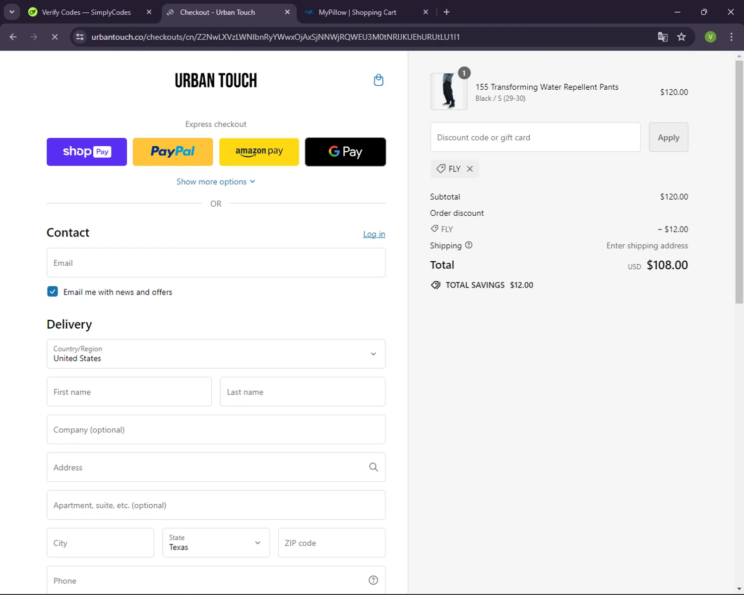 Uniden Online checkout page showing Uniden Online promo code box | Screenshot taken by SimplyCodes community member on Jul 25, 2024