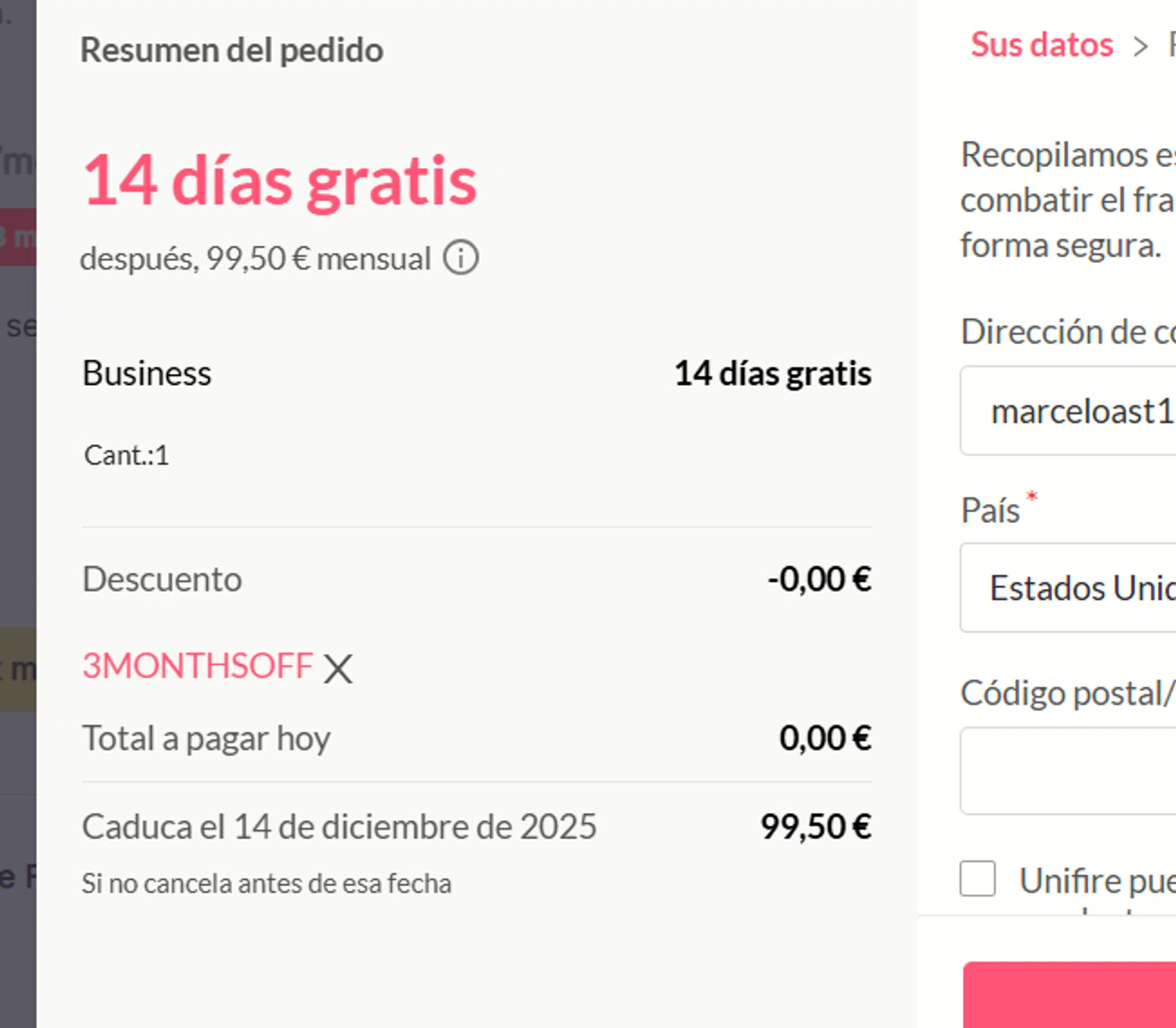 Unifire.ai promo code screenshot showing code 3MONTHSOFF applied at Unifire.ai checkout page. Uploaded by SimplyCodes community member a2d2c2d211 on Nov 30, 2025