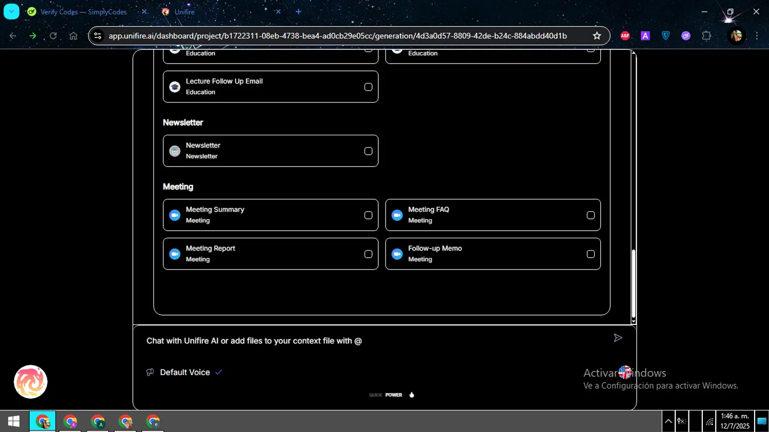 Unifire.ai checkout page showing Unifire.ai promo code box | Screenshot taken by SimplyCodes community member on Jul 12, 2025