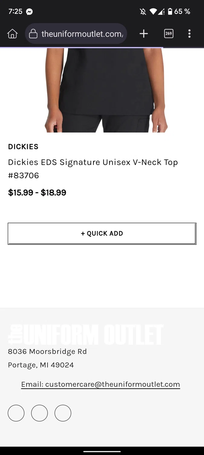 The Uniform Outlet checkout page showing The Uniform Outlet coupon code box | Screenshot taken by SimplyCodes community member on Jun 24, 2024