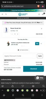 BONUSFORYOU coupon verification screenshot
