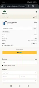 UG5OFF coupon verification screenshot