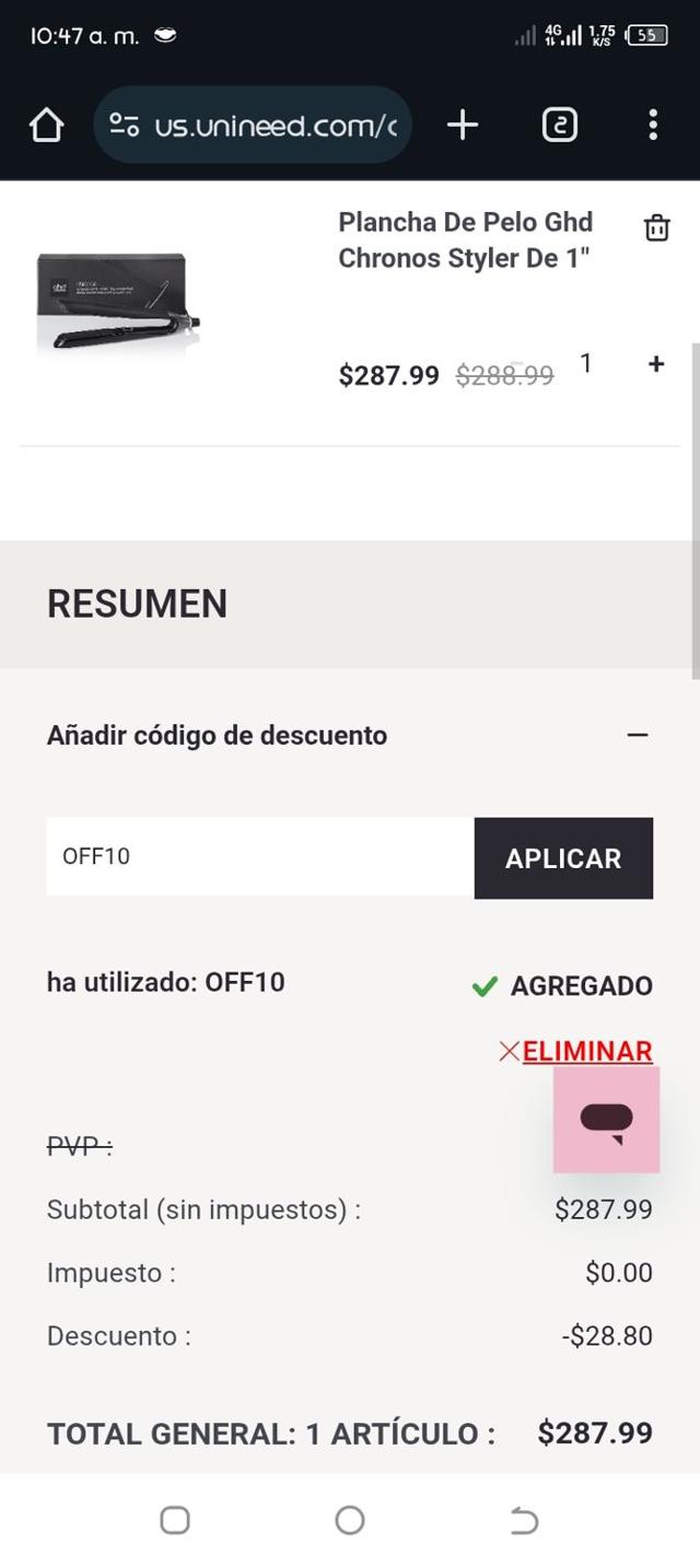 Unineed checkout page showing Unineed discount code box | Screenshot taken by SimplyCodes community member on May 21, 2025