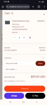Uniqfind coupon verification screenshot