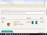 TREAT25 coupon verification screenshot