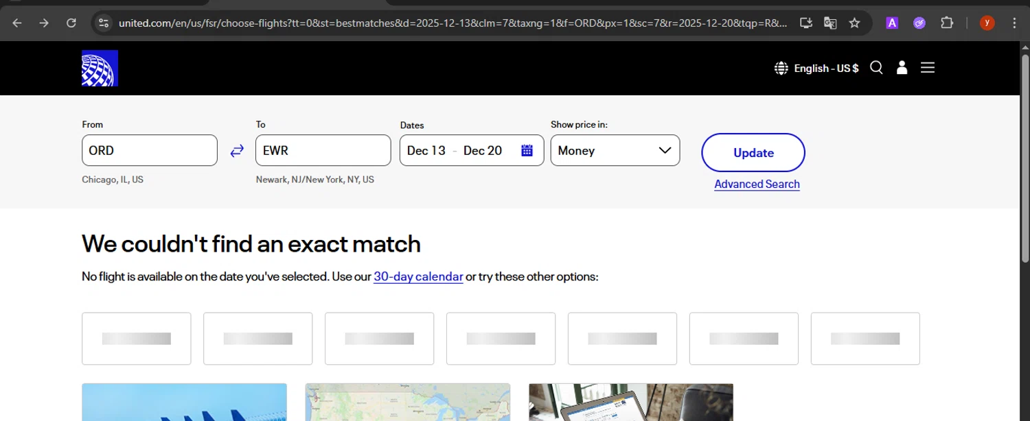 United Airlines promo code screenshot showing code chicago applied at United Airlines checkout page. Uploaded by SimplyCodes community member CrownTiger7501 on Dec 6, 2025