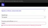 United Airlines coupon verification screenshot