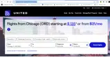 United Airlines coupon verification screenshot