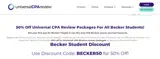 BECKER50 coupon verification screenshot