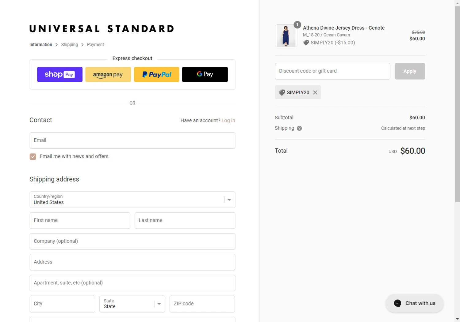 Universal Standard Discount Codes - 20% Off | January 2025