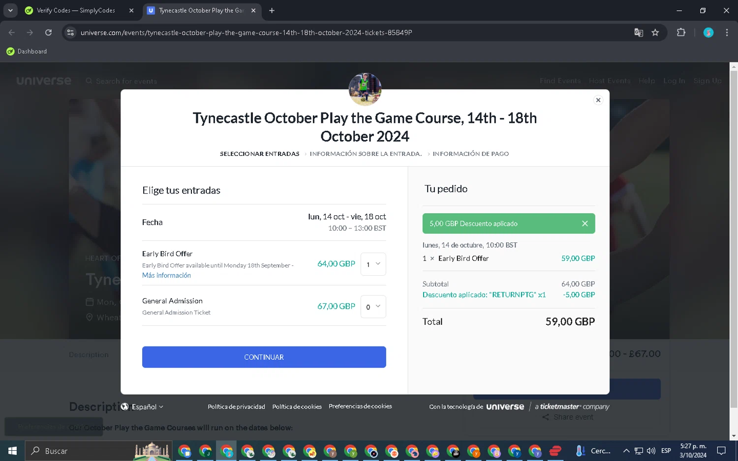 how to use Universe.com coupons