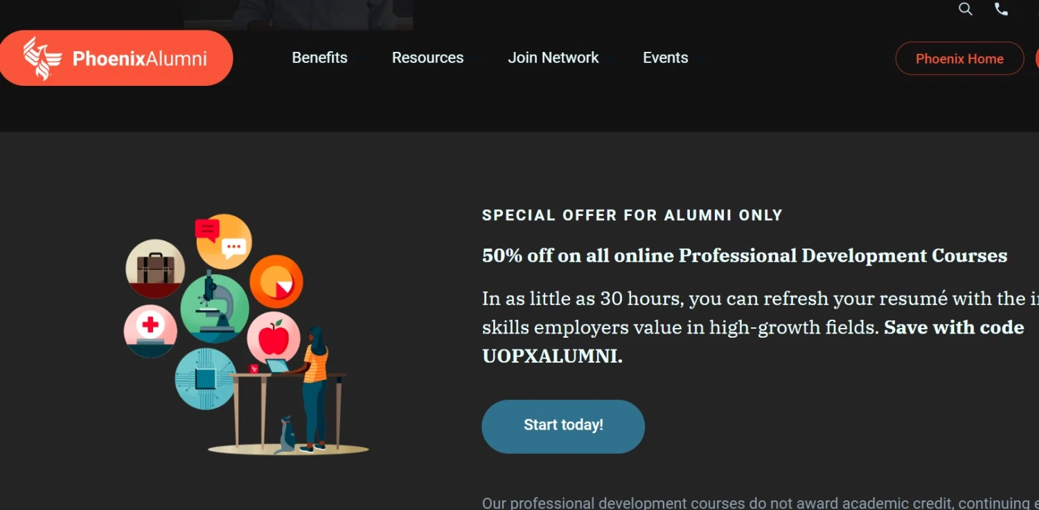 University of Phoenix checkout page showing University of Phoenix promo code box | Screenshot taken by SimplyCodes community member on Feb 14, 2023