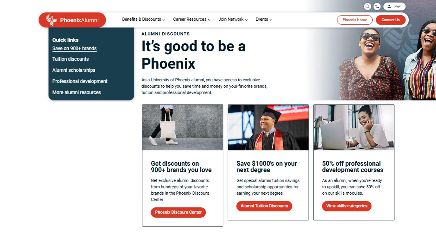 University of Phoenix promo code screenshot showing code UOPXALUMNI applied at University of Phoenix checkout page. Uploaded by SimplyCodes community member SimplyCVerlie on Feb 22, 2025
