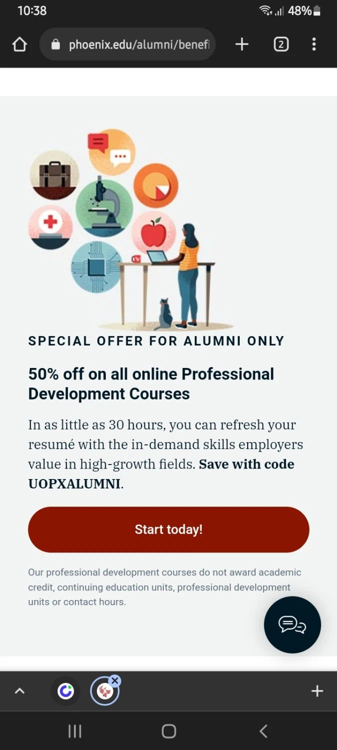 University of Phoenix checkout page showing University of Phoenix promo code box | Screenshot taken by SimplyCodes community member on Nov 13, 2022